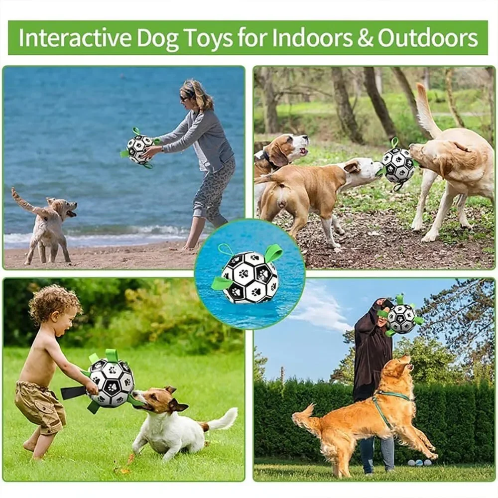 Dog Soccer Ball with Straps,